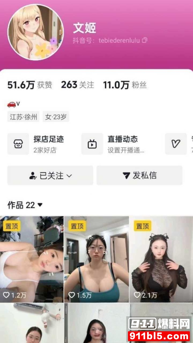 抖音11万粉丝网红文姬 14
