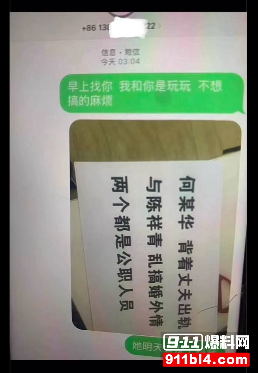广东阳江警官陈祥青与银行行长何靖华地下情曝光4
