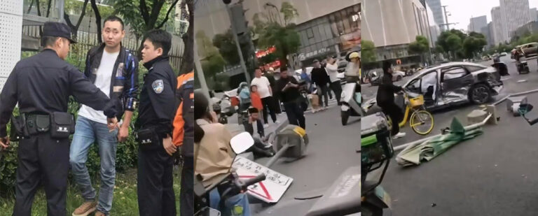 成都天府银泰城突发恶性事件失控灰色轿车冲撞人群