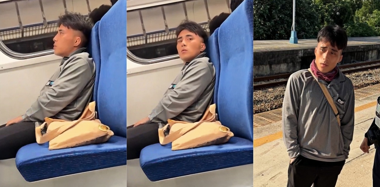 台湾地铁男子公然打飞机 台湾人竟集体喊不意外 称主人任务要街射 最后被铁路警察带走
