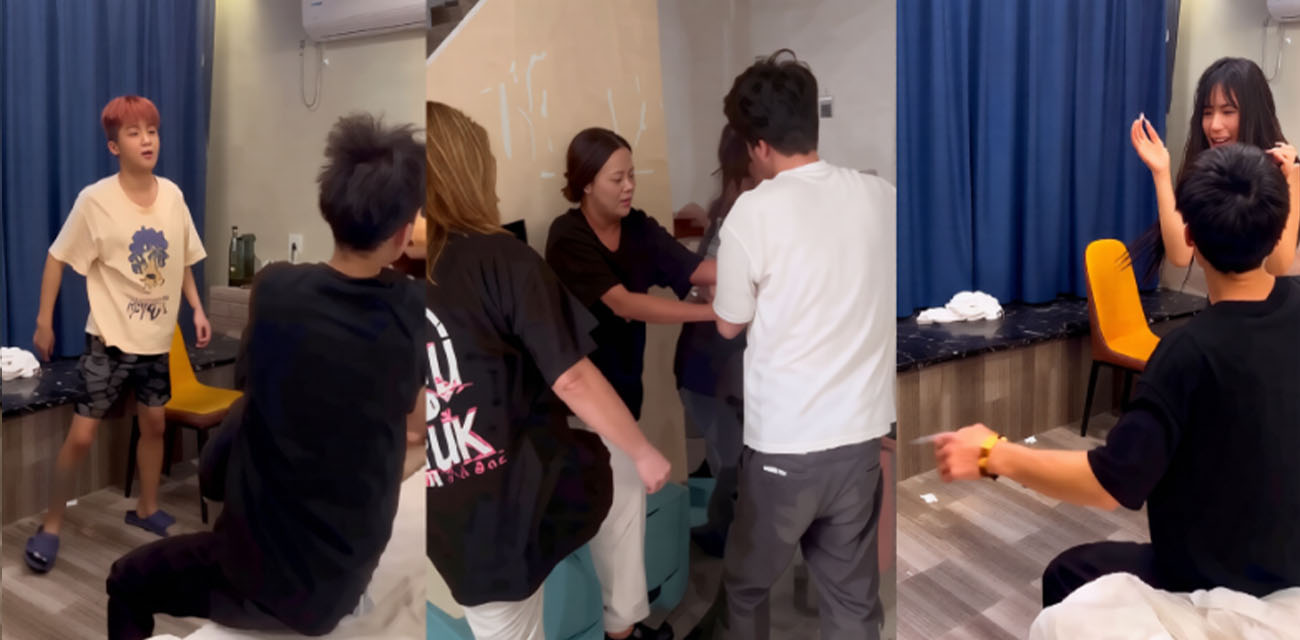 男子出轨被抓奸在床 女友带姐妹酒店暴打小三 跪地求饶一片混战太解气