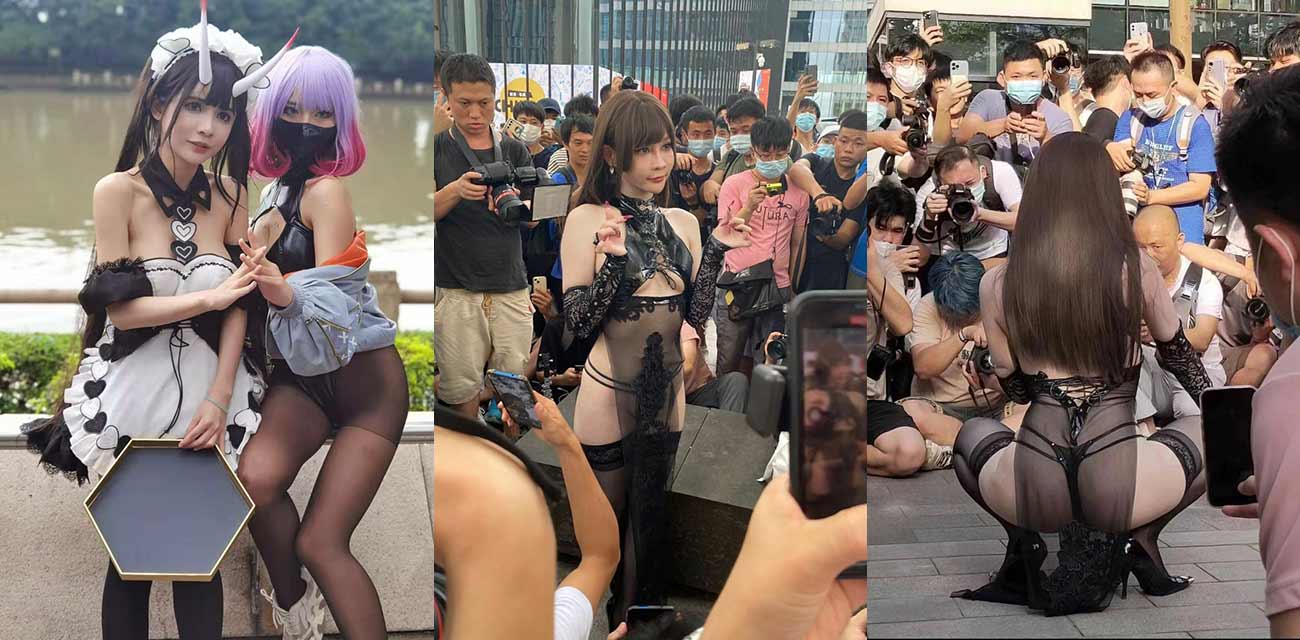 广州萤火虫漫展 大神冒死偷拍 不料翻车被保安现场制服 抄底视频流出！