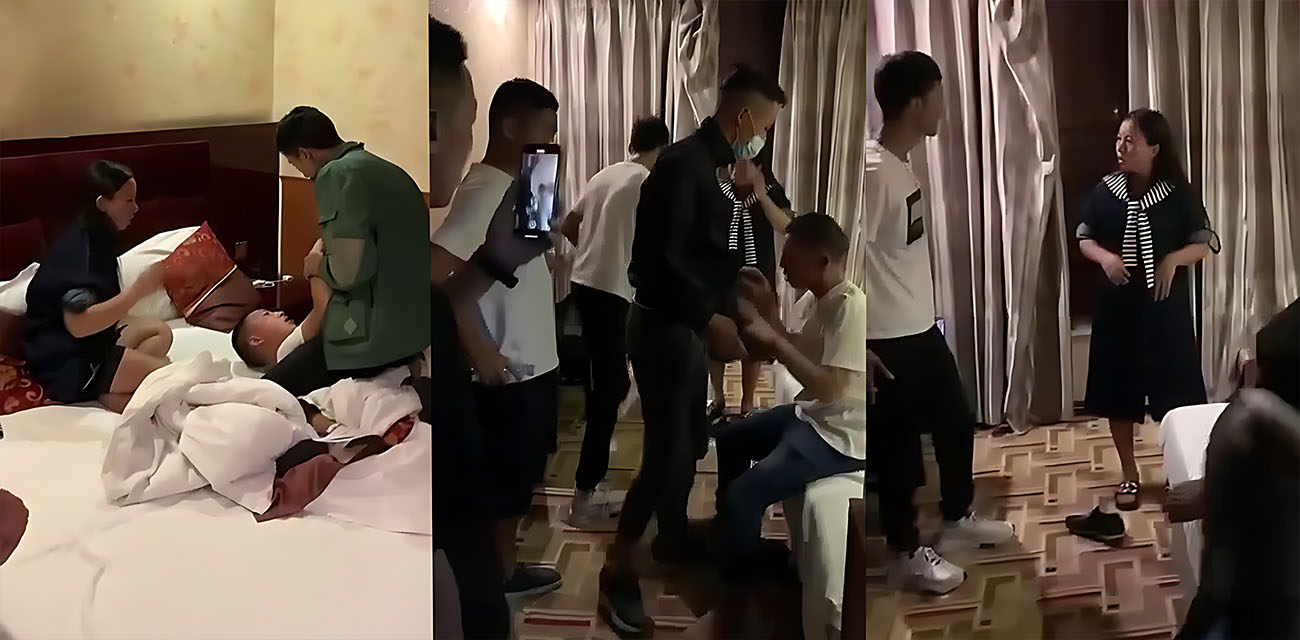 原配带兄弟抓奸现场直击 奸夫被大嘴巴狂抽耳光 打得鼻青脸肿跪地求饶 太解气了