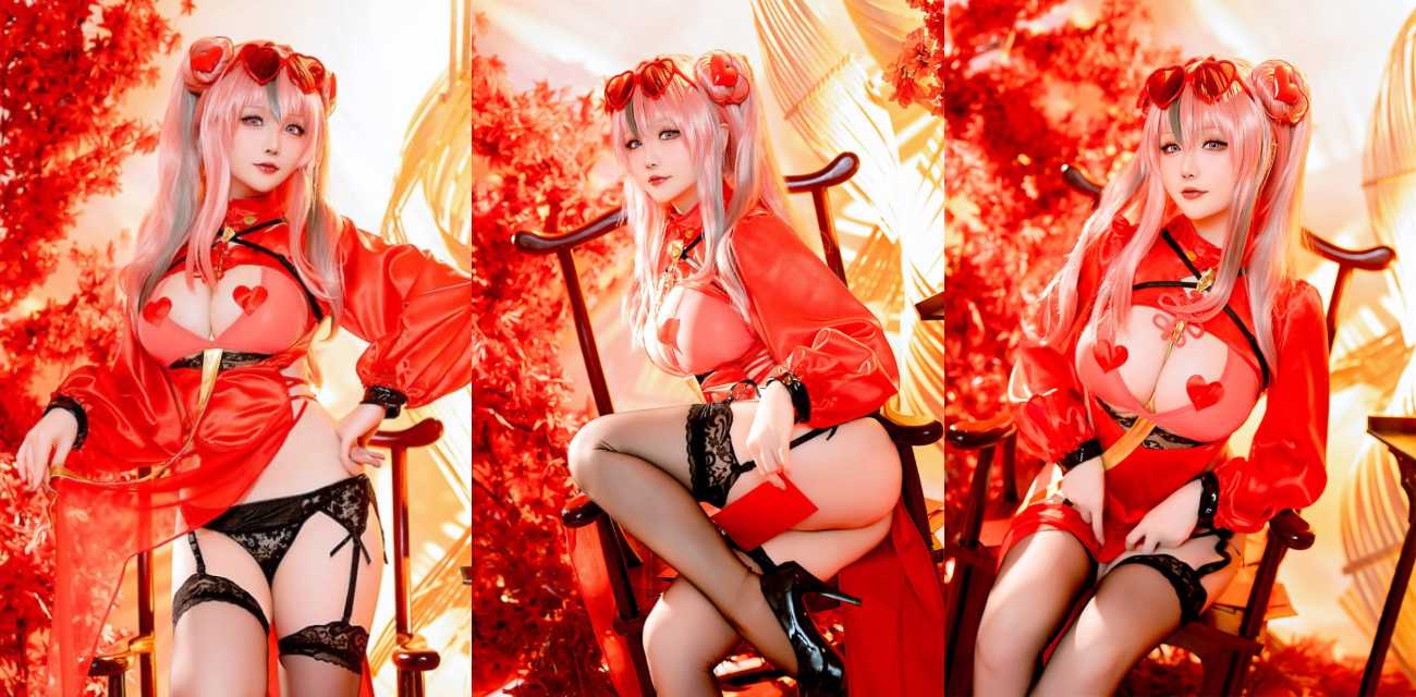 推特福利姬 星之迟迟 最新大尺度写真作品 布莱默顿穿着新年旗袍展开艺术与色情的视觉盛宴