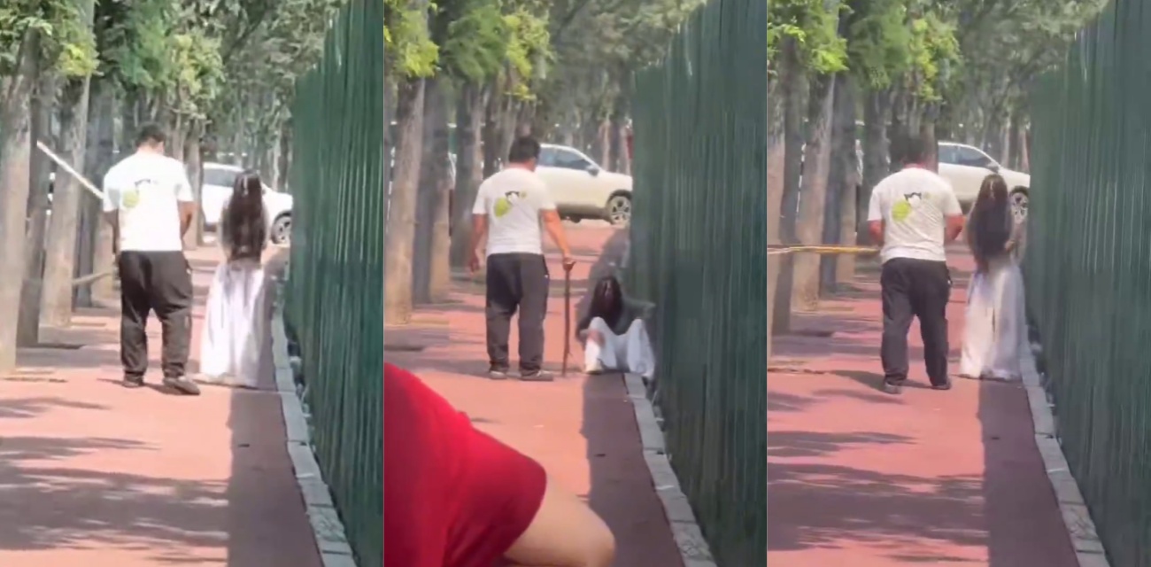 每日抓奸吃瓜 老公街头抓到老婆出轨 当场狠揍痛打出轨妻子 下手极狠围观群众劝不住 - 熟女人妻