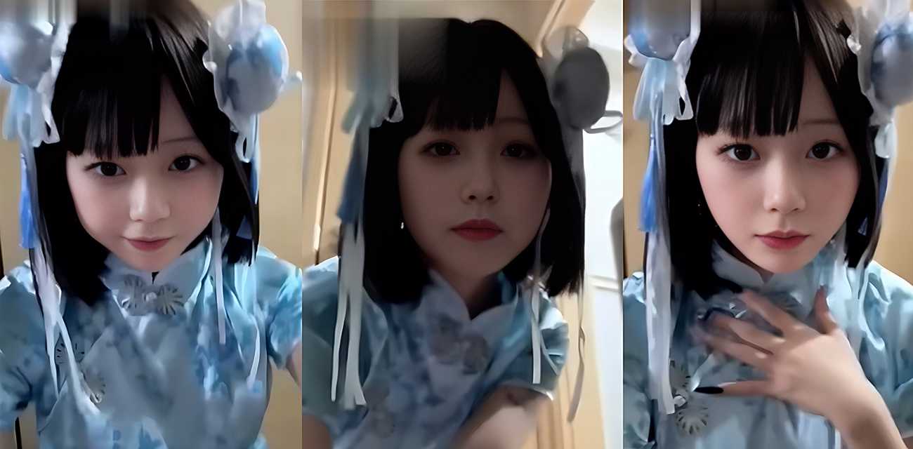 清纯萝莉福利姬麒麟逼脸同框自慰秀 穿着蓝旗袍开腿自慰玩弄小骚穴 边抠逼边勾引屏幕