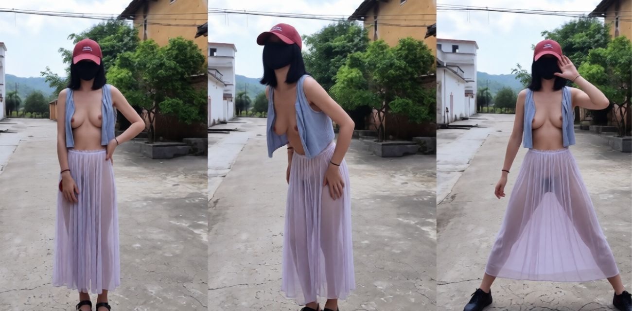 户外露出博主 cikaimoon 把户外当成私人游乐场所 薄纱半奶身材尽显 暴露天性