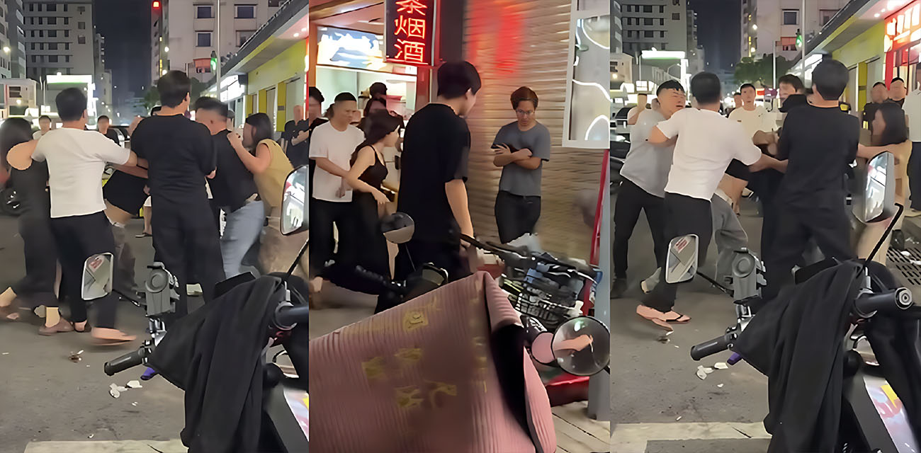 反差女神精神小伙打架现场 美女真上狂野扭打直接失控 身材火辣太带感！