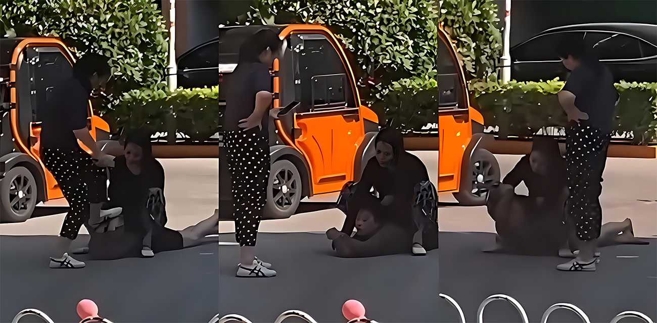 正妻马路怒揍小三 扯头发按在地上疯狂摩擦 场面失控到让人目瞪口呆！