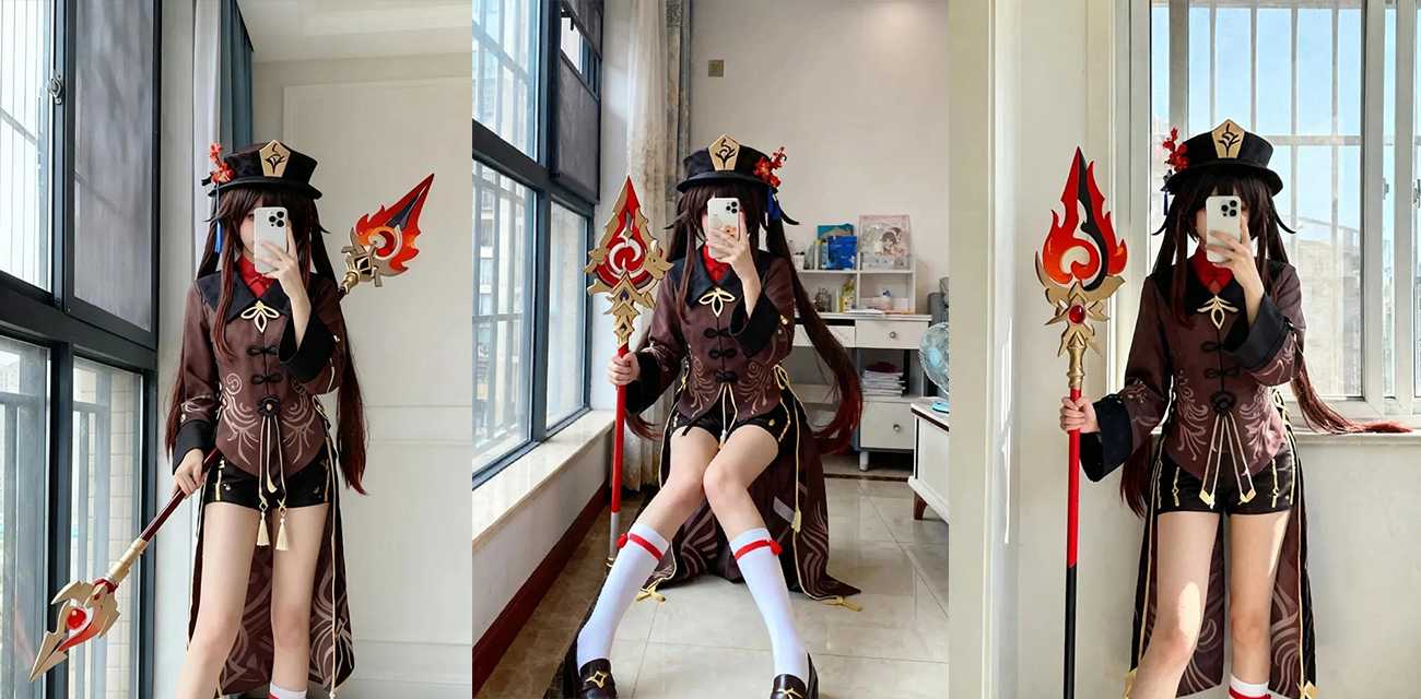 可爱福利姬 星十三 COS原神胡桃侍奉肉棒 小嘴紧含猛舔深喉 像饿了好久的淫娃 在吸取主人精华！