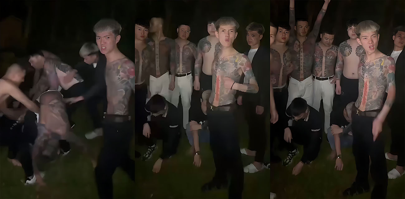 精神小伙又翻车了 鬼火摩托杀马特起初牛逼哄哄 结局反转被打得全裸跪地求饶！