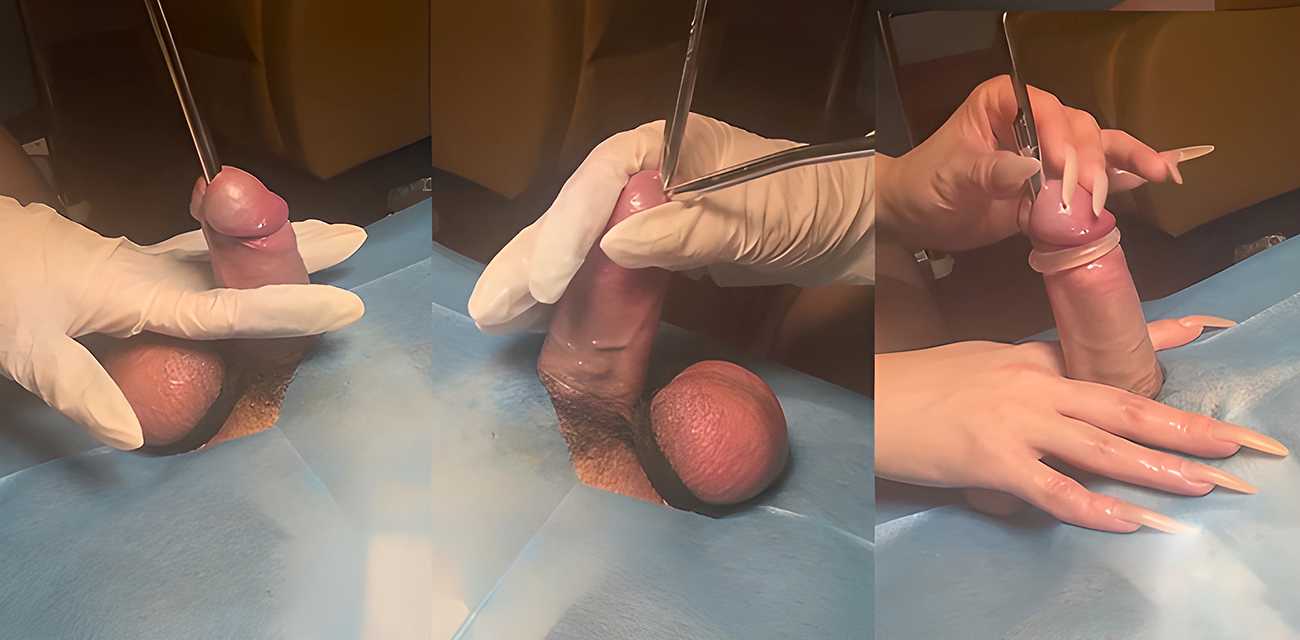 重口女王 墨云大大 超长马眼棒调教男奴尿道 深插贯穿抽送搅动 龟头胀紫淫液狂流
