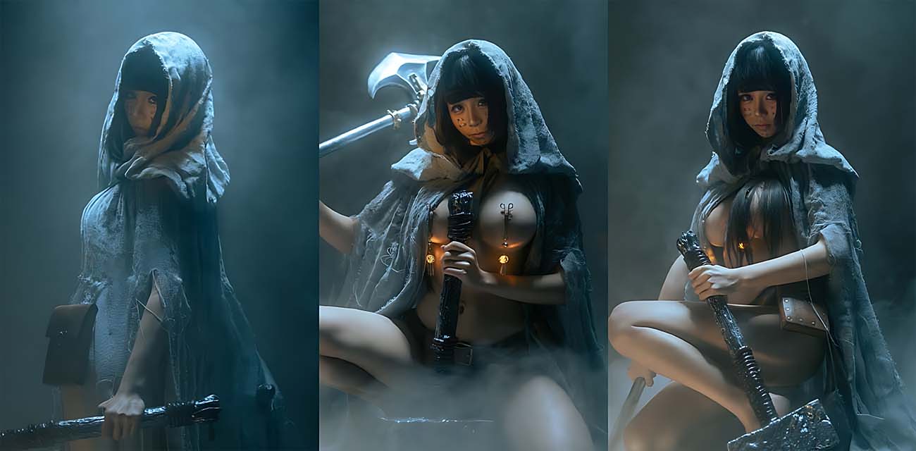 高颜值网红 八木芽子 性感写真花絮流出 COS女巫并紧裹身躯凸显巨乳 二次元女神活了