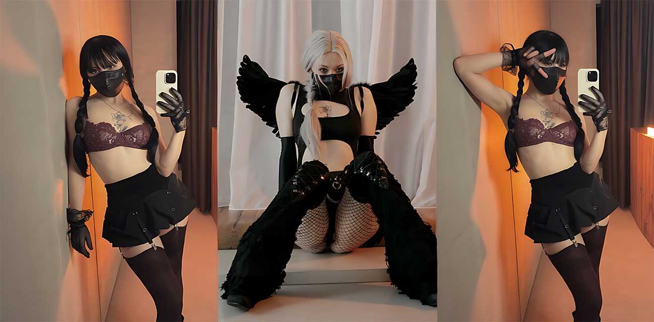 欧美兔娘 奶油斑点 狗爬式黑牛阳具后入自慰 骚穴淫液横流 肥臀满是白浊！