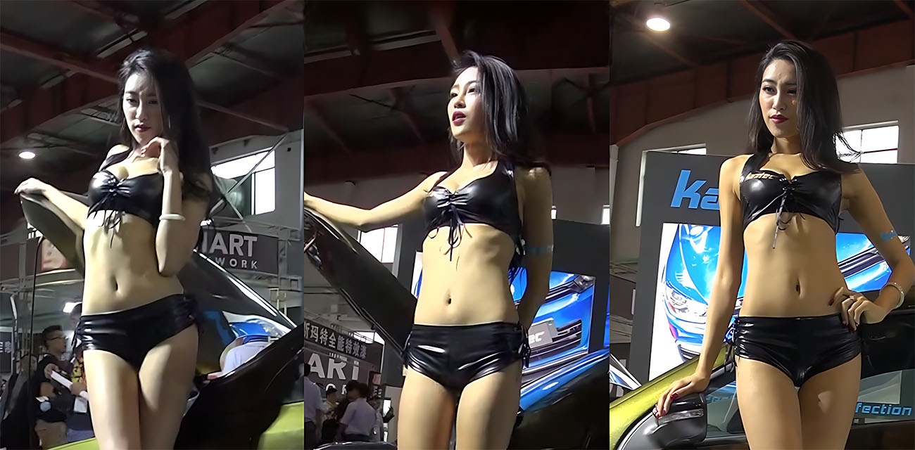 广东车展车模 现场拍摄 各种特殊视角下模特百态 不一样的车展 车震气息拉满！