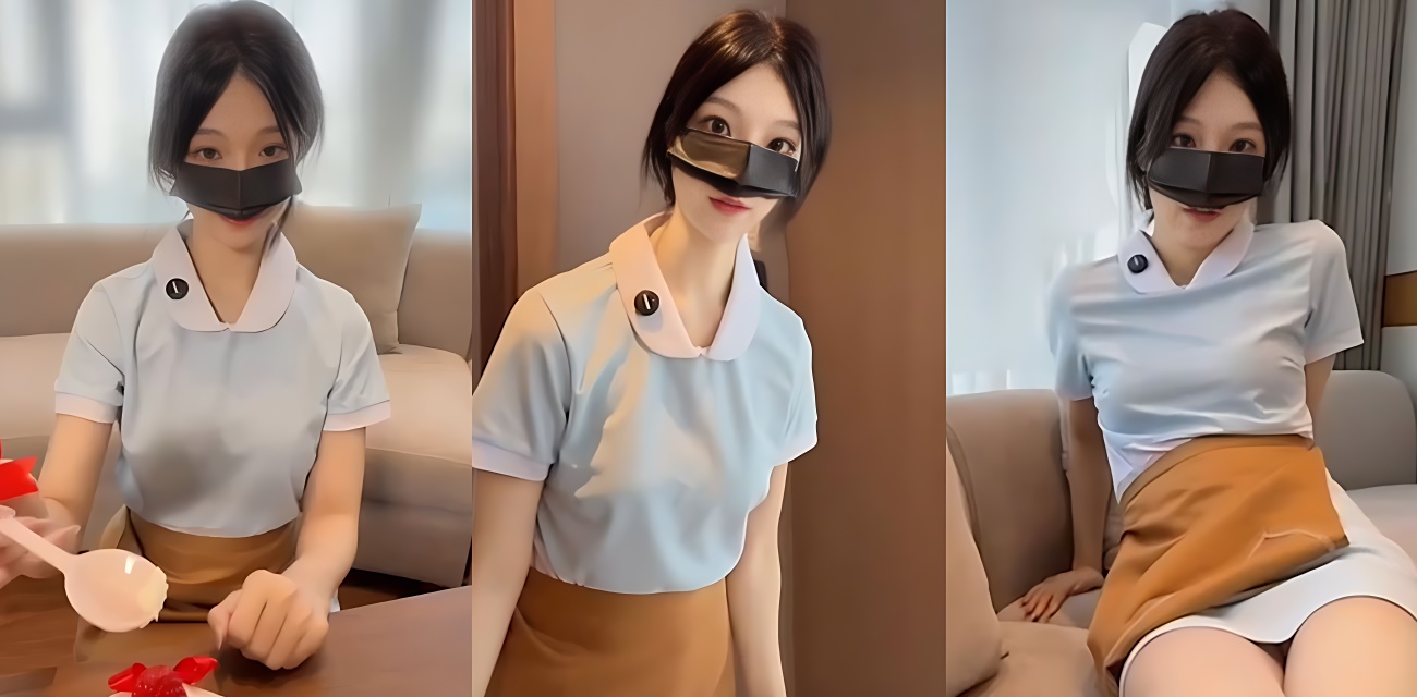 白虎肥臀御姐 潘潘Pan 剧情演绎 蛋糕陪吃员跪舔肉棒 蜜穴紧裹肉棒高潮喷涌