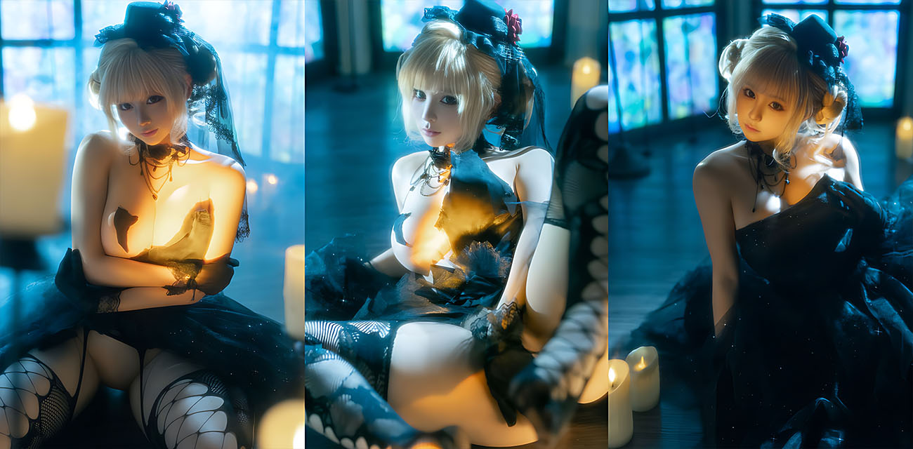 极品福利姬 蠢沫沫 黑婚纱写真 爆乳翘臀黑纱半透 极致诱惑让人欲罢不能！ - 直播福利