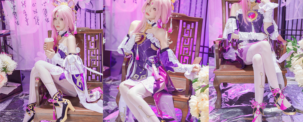 桜桃喵[18+福利姬coser写真集]星穹铁道cos符玄[27p+2v]（共54张图片）