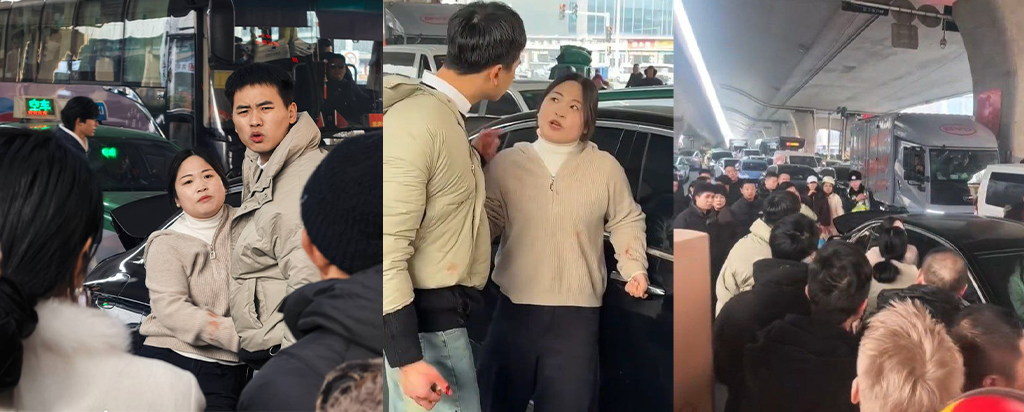 河南郑州奔驰哥被抓歼为了小三打原配被路人重拳出击