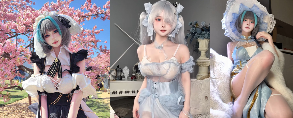 b站高颜值二次元coser福利姬若若不男原神刻晴福利流出