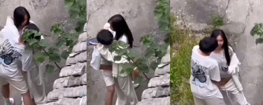 请你不要到处扣扣广州职业学院校园情侣户外doi被围观