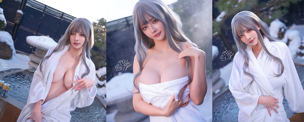 B站30万粉丝高人气超大杯画师Machi马吉官宣下海全果写真外流